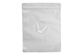 Пакет металлизированный  дой-пак с замком зип-лок, 280*380мм (45+45), 140мкм белый, матовый