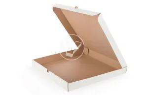 Коробка для пиццы, 300*300*40 мм, гофро, белая