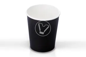 Стакан 250 мл, бумажный, для горячих напитков, черный Verde Vita