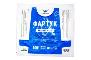 Фартук полиэтиленовый, одноразовый, 100 шт./упак.