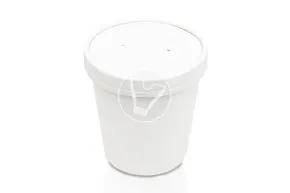 Бумажная крышка белая для бумажных супниц EcoSoup 250/360 мл, d 90 мм, Verde Vita