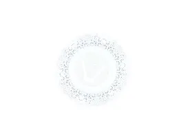 Салфетка с ажурным краем, круглая, d 100 мм, белая, 250 шт/уп, Deco
