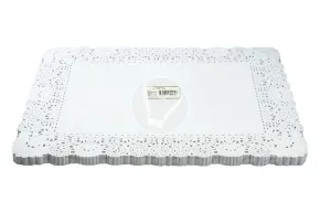Салфетка с ажурным краем, прямоугольная, 200*300 мм, белая, 250 шт/уп, Deco