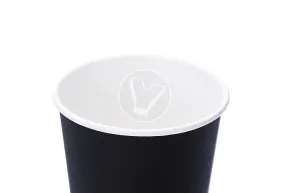 Стакан 250 мл, бумажный, для горячих напитков, черный Verde Vita