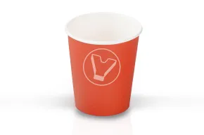 Стакан 250 мл, бумажный, для горячих напитков, красный Verde Vita