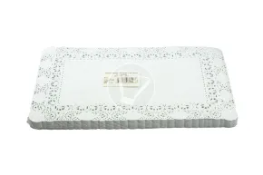 Салфетка с ажурным краем, прямоугольная, 200*300 мм, белая, 250 шт/уп, Deco