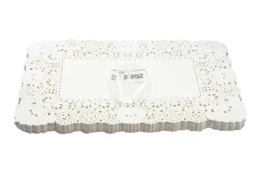 Салфетка с ажурным краем, прямоугольная, 250*350 мм, белая, 250 шт/уп, Deco