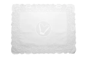 Салфетка с ажурным краем, прямоугольная, 200*300 мм, белая, 250 шт/уп, Deco