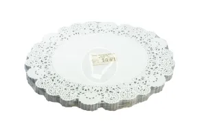 Салфетка с ажурным краем, круглая, d 340 мм, белая, 250 шт/уп, Deco