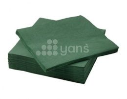 Салфетки бумажные, 1 слой, 33*33 см, 300 л./упак., зеленые
